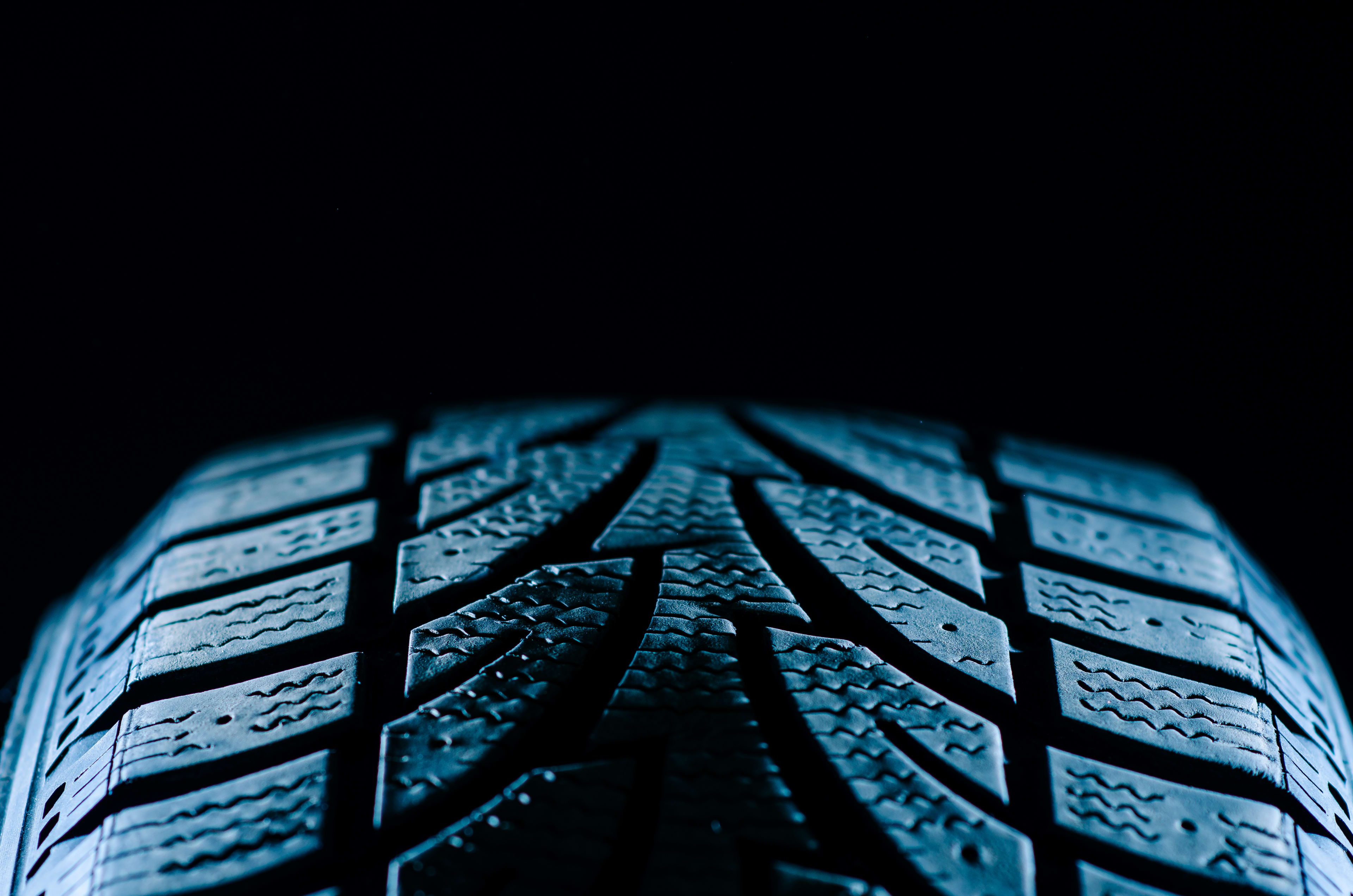 Close up of tire tread