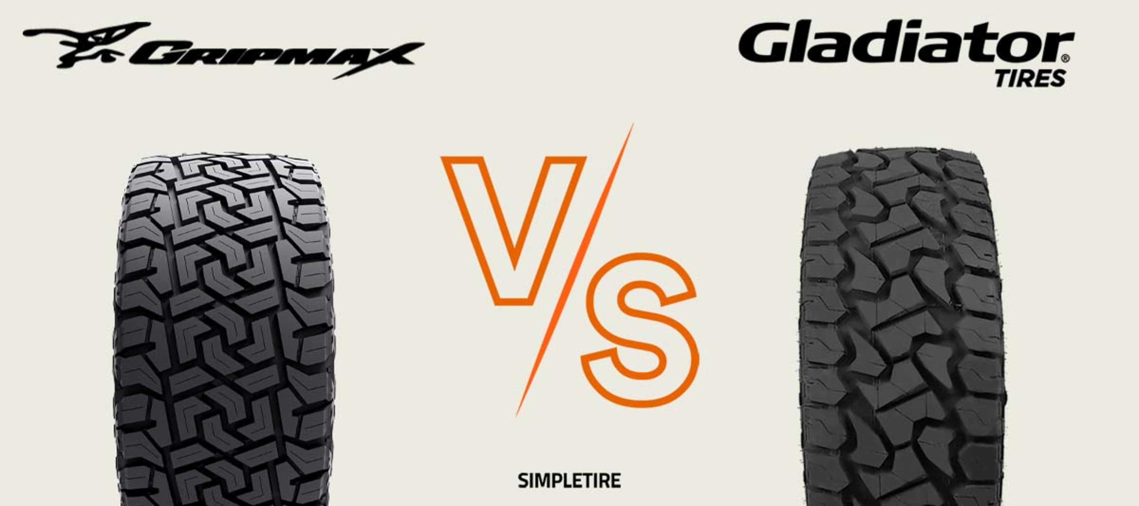 Gripmax MaxGrip X/T vs Gladiator X Comp X/T tires