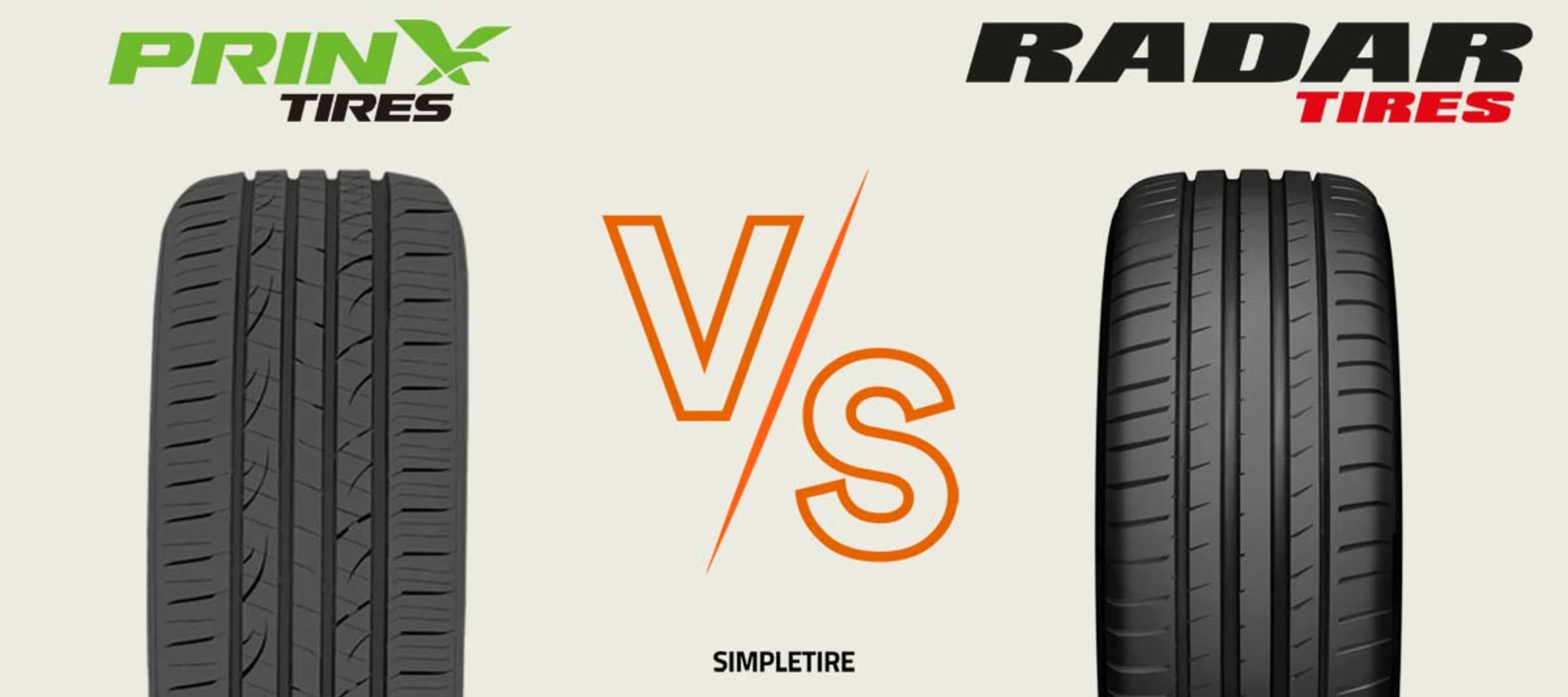 Prinx HiRACE HZ2 A/S vs Radar DIMAX e-Sport 2 tires