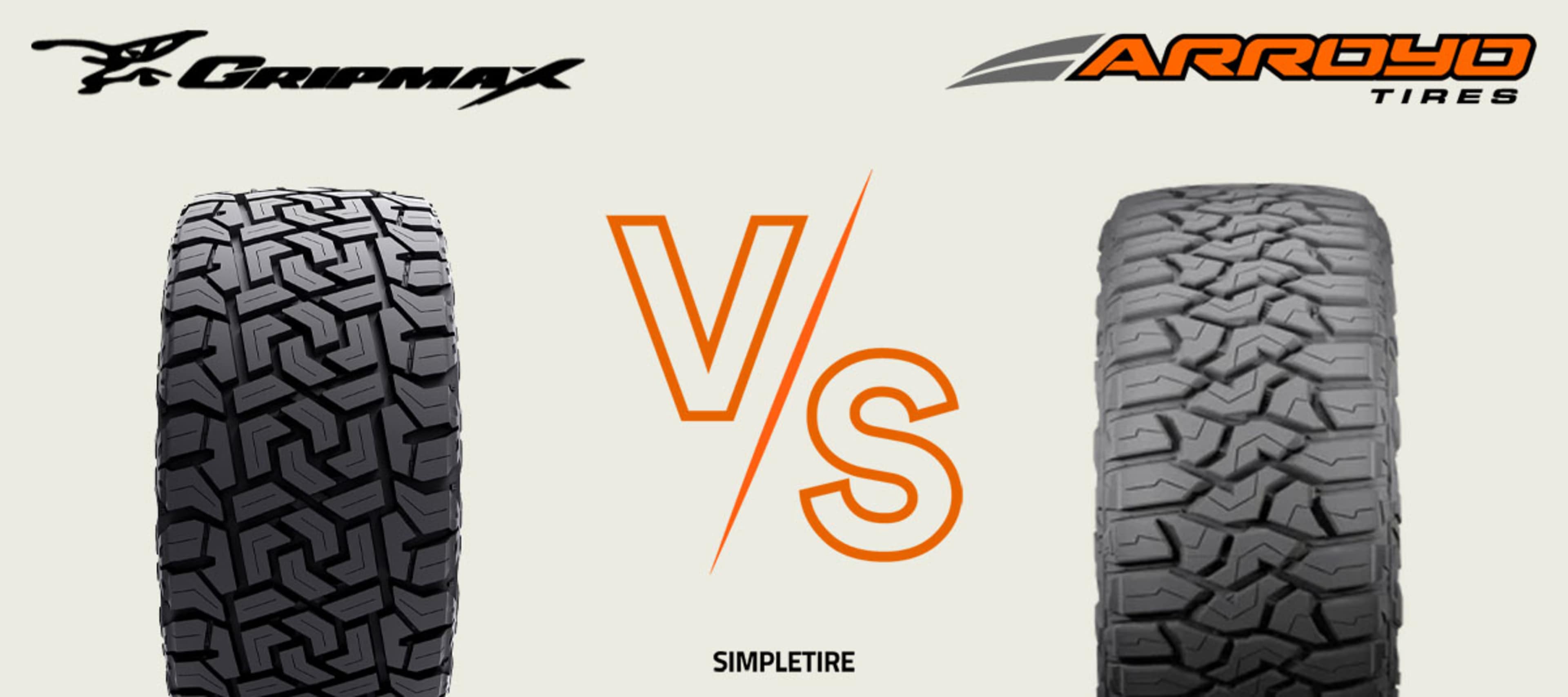 Gripmax MaxGrip X/T vs Arroyo Tamarock R/T tires