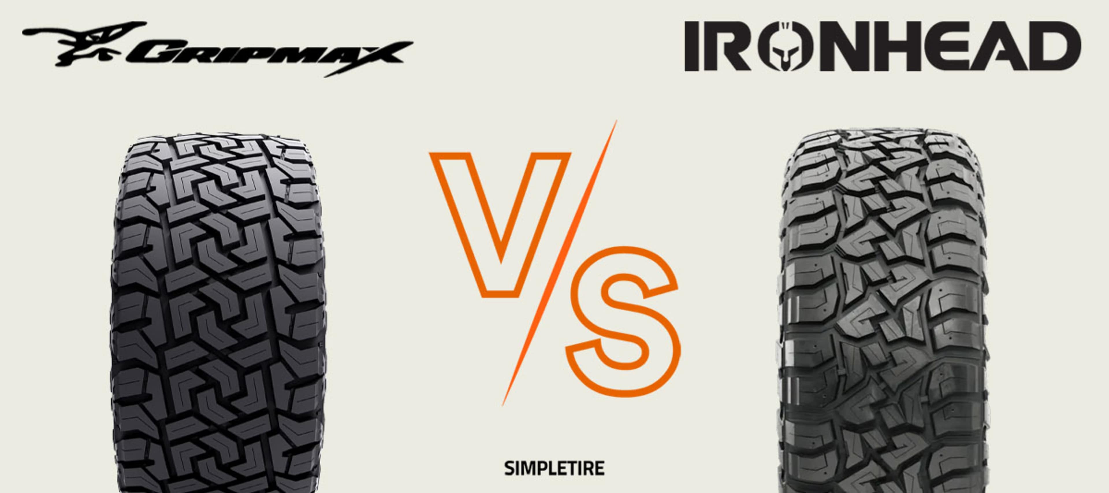 Gripmax MaxGrip X/T vs Ironhead Thrasher R/T RTD01 tires