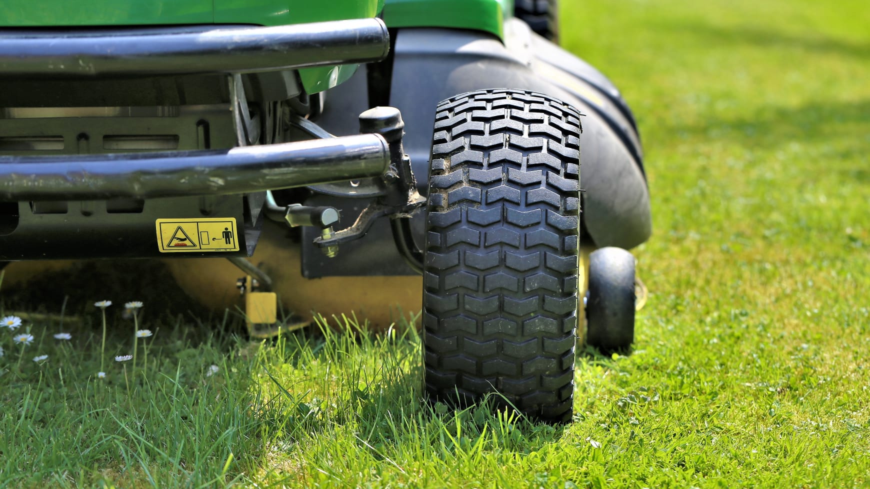 A Lawnmower Cutting Grass
