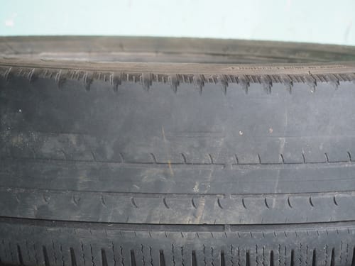 Balding tires.