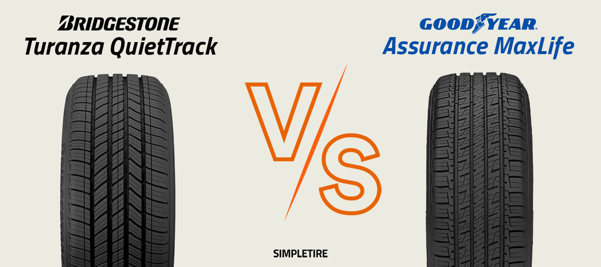 Bridgestone Turanza QuietTrack vs Goodyear Assurance MaxLife tires