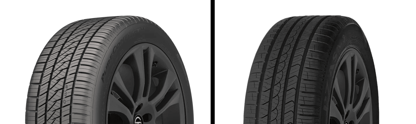 Continental PureContact LS vs Pirelli P7 All Season Plus 3 tires