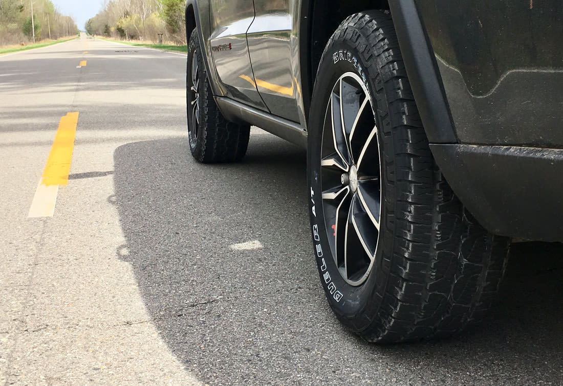 thumbnail interactive-video image 1 of Bridgestone Dueler A/T REVO 3 – LT275/70R18 Load E 10-Ply All Terrain Tire (1 Tire) 1 of 4