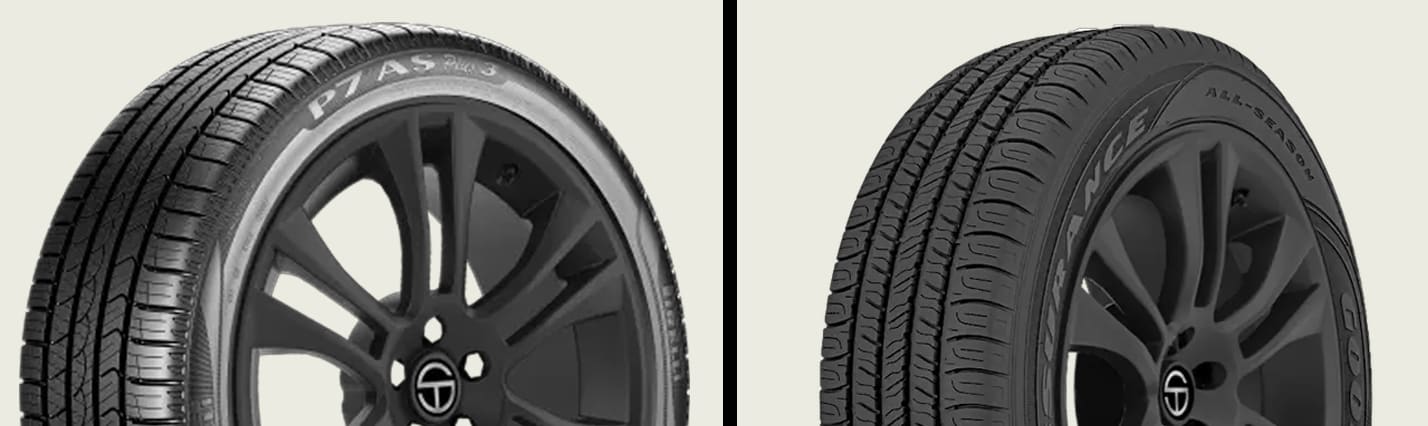 Pirelli P7 All-Season Plus 3 vs Goodyear Assurance All-Season