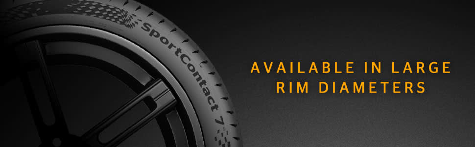 Continental SportContact 7 Available in large rim diameters