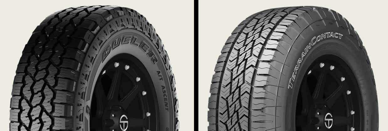 Bridgestone Dueler A/T Ascent vs Continental TerrainContact A/T