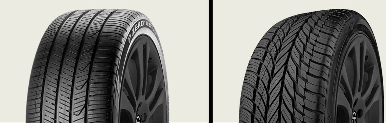 Pirelli P Zero All Season Plus 3 vs Vogue Signature V Black