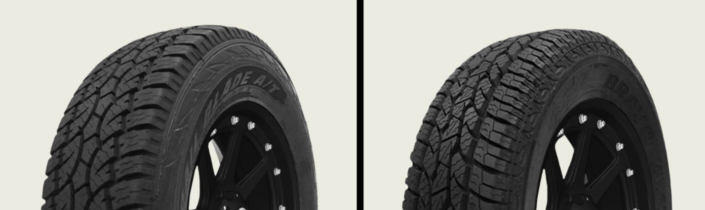 Atturo Trail Blade A/T vs Maxxis AT-771 Bravo Series