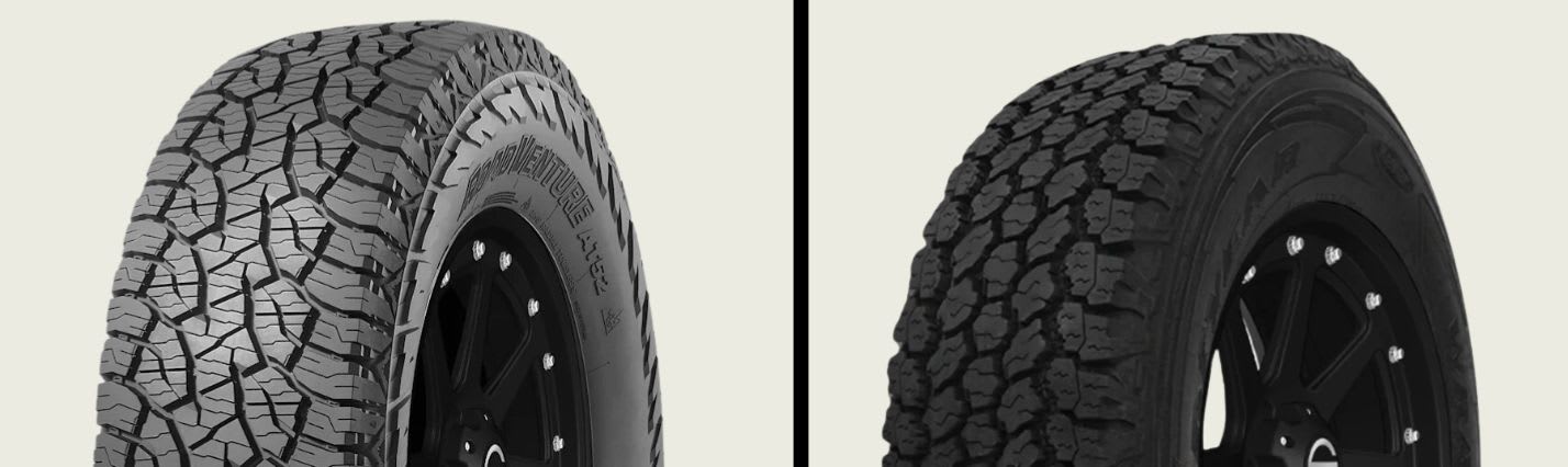 Kumho Road Venture AT52 vs Goodyear Wrangler All-Terrain Adventure with Kevlar