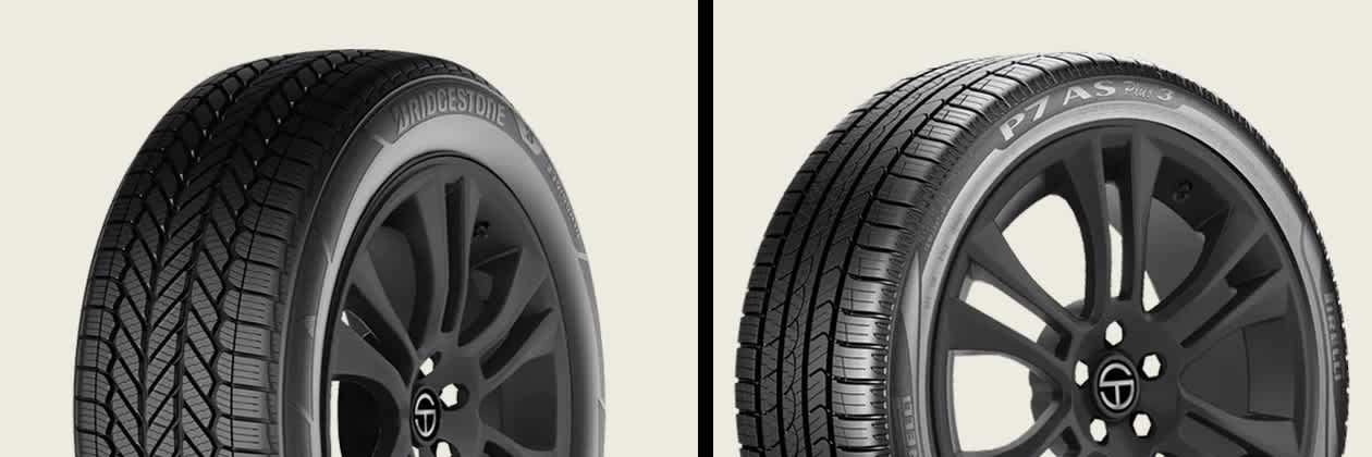 Bridgestone Turanza QuietTrack vs Pirelli P7 All Season Plus 3