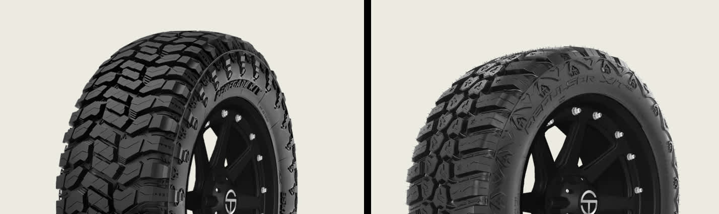 Radar Renegade R/T vs RBP Repulsor X/T RX tires