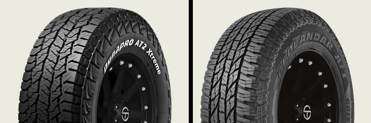 Hankook Dynapro AT2 Xtreme (RF12) vs Yokohama Geolandar AT G015 tires on traction