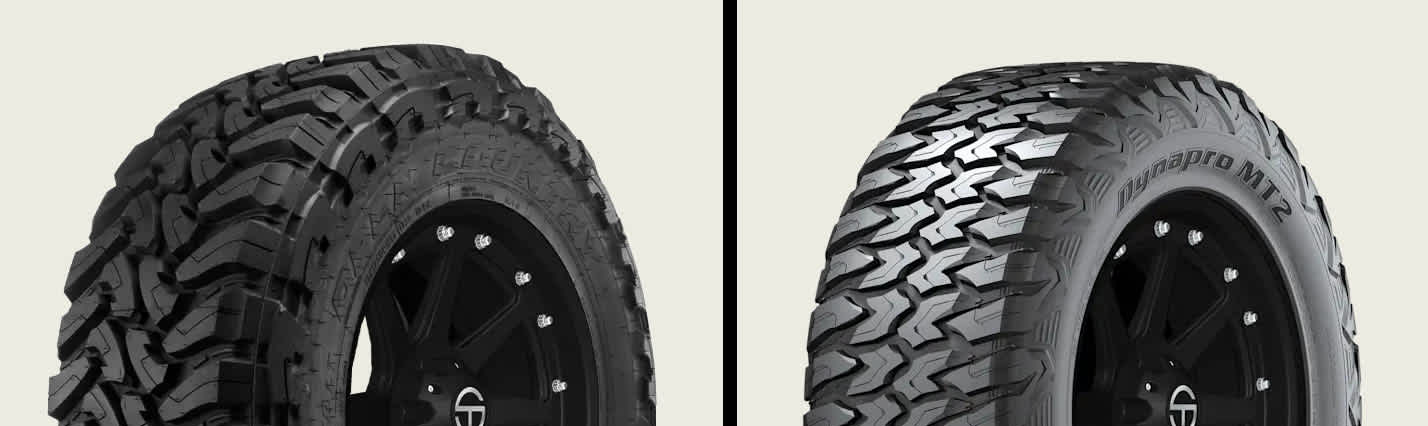 Toyo Open Country M/T vs Hankook Dynapro MT2 RT05 tires