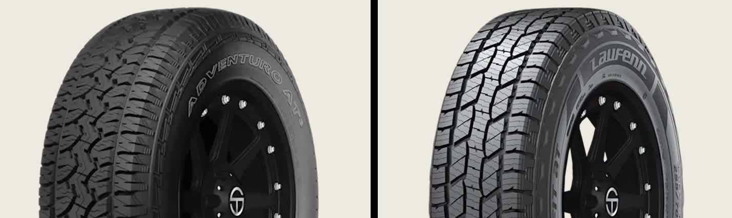 GT Radial Adventuro AT3 vs Laufenn X FIT AT LC01 tires side by side