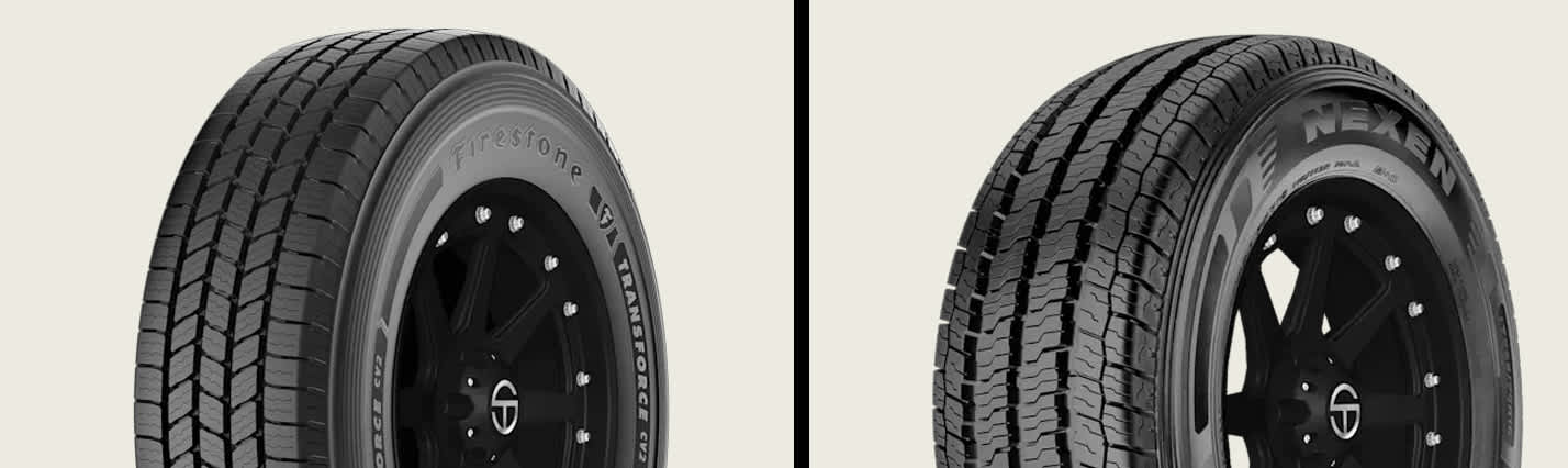 Firestone Transforce CV2 vs Nexen Roadian CT8 HL tires