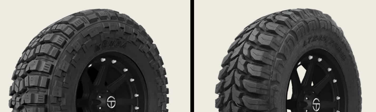 Kenda Klever M/T2 KR629 vs Crosswind M/T tires