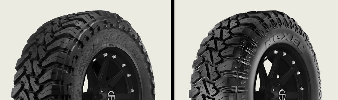 Toyo Open Country M/T vs Nexen Roadian MTX tires side by side