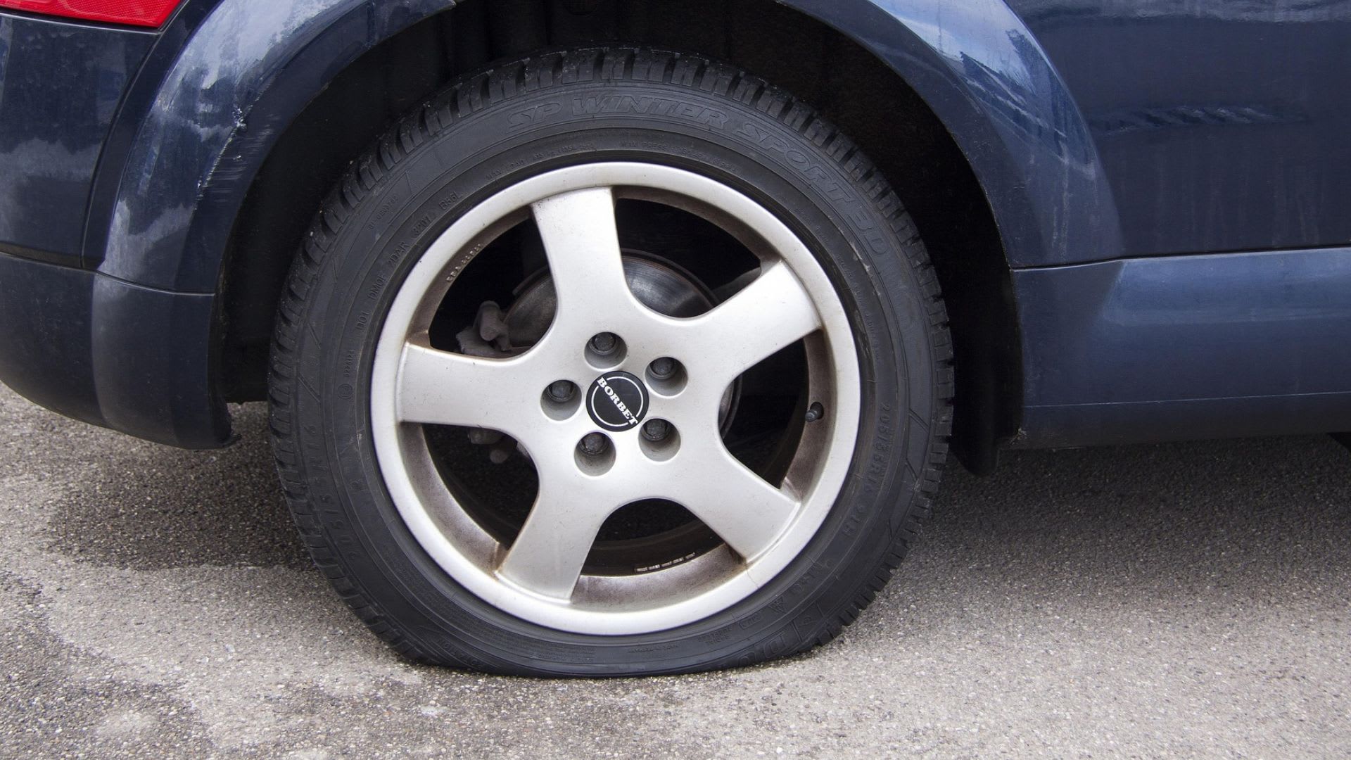 Punctured car