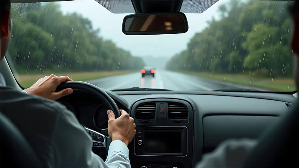 Driving in rainy weather