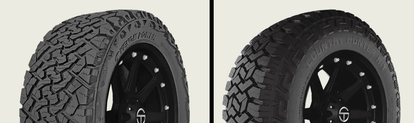 Venom Power Terra Hunter X/T vs Fury Country Hunter R/T tires