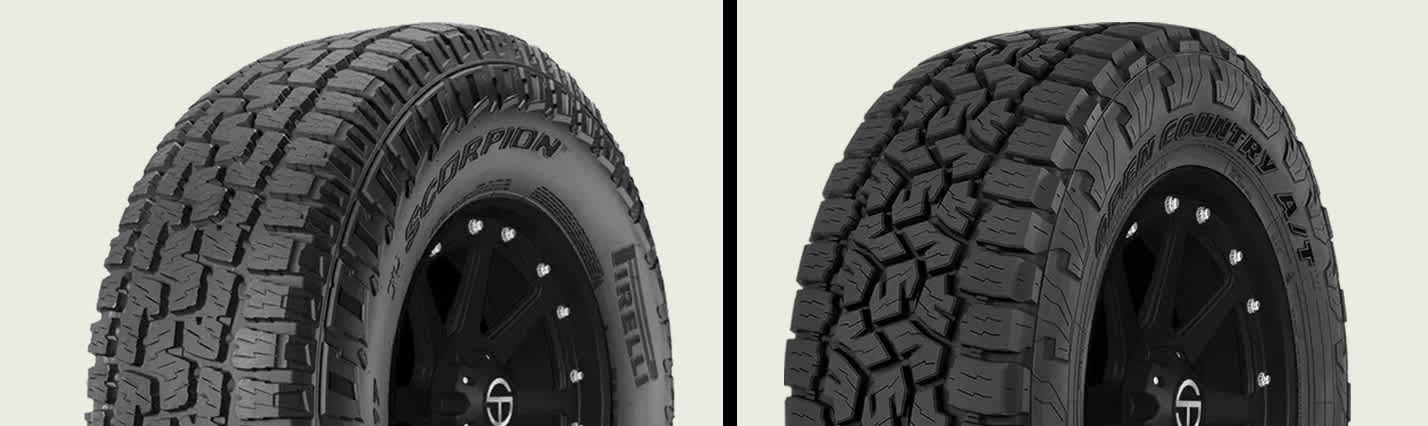 Pirelli Scorpion All Terrain Plus vs Toyo Open Country A/T III tires