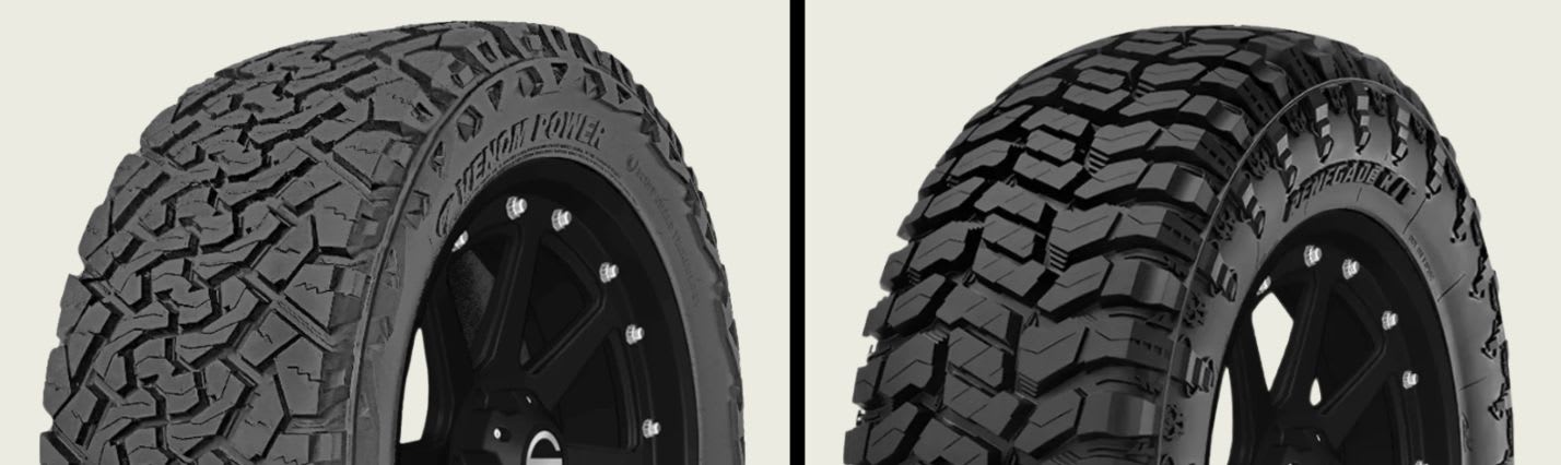 Radar Renegade R/T vs Venom Power Terra Hunter X/T tires