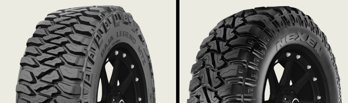Mickey Thompson Baja Legend MTZ vs Nexen Roadian MTX tires