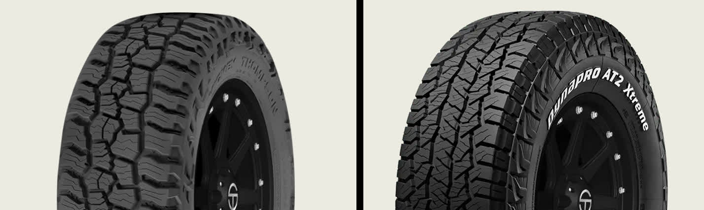Mickey Thompson Baja Boss A/T vs Hankook Dynapro AT2 Xtreme (RF12) tires