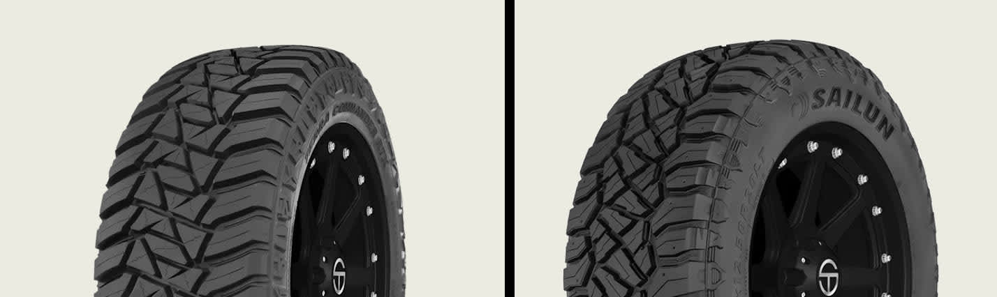 Kanati Terra Commander RTX vs Sailun Terramax R/T tires