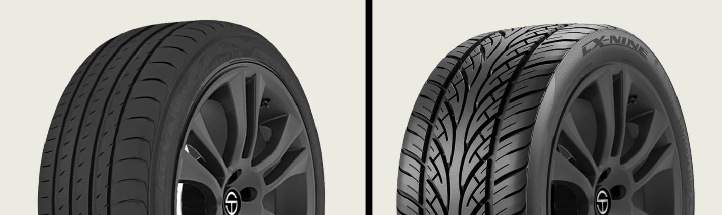 Yokohama Advan Sport V105 vs Lexani LX-Nine tires