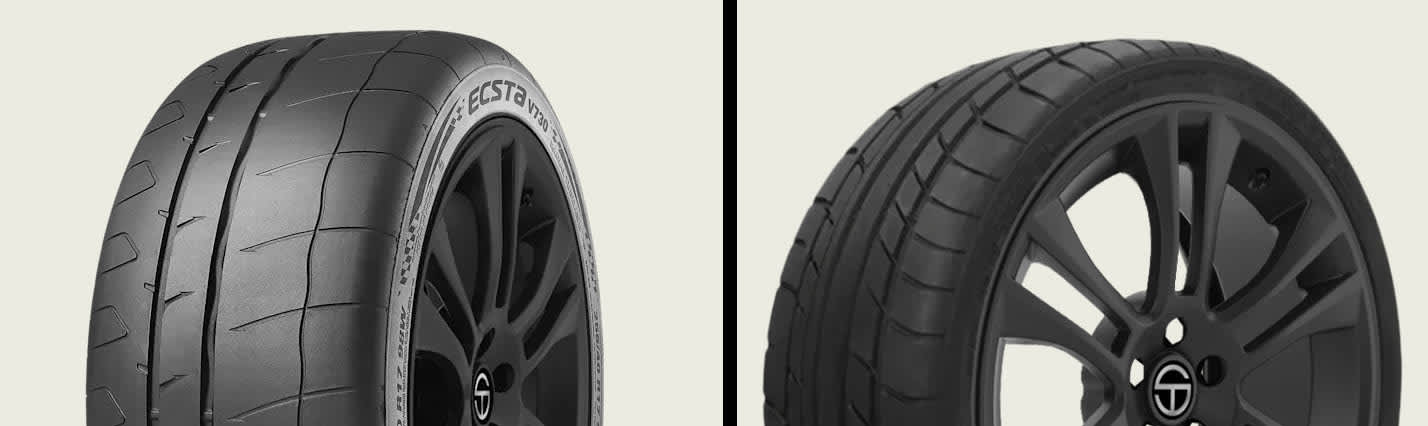 Kumho Ecsta V730 vs Mickey Thompson Street Comp tires