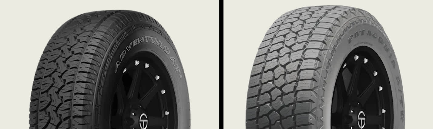 GT Radial Adventuro AT3 vs Milestar Patagonia A/T R tires