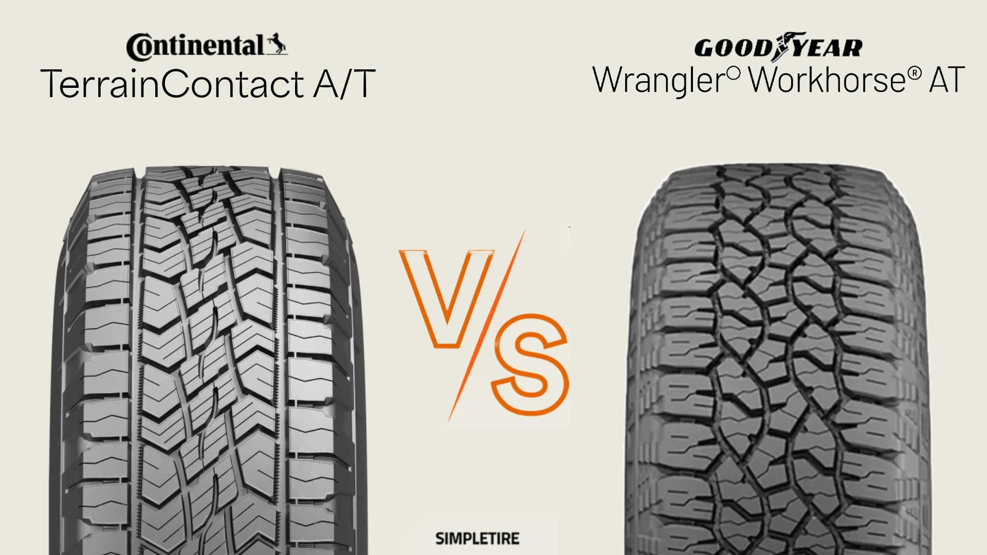 Continental TerrainContact A/T vs Goodyear Wrangler Workhorse AT tires