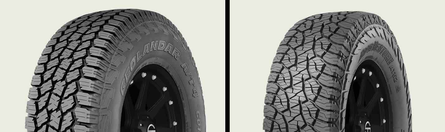 Yokohama Geolandar A/T4 G018 vs Kumho Road Venture AT52 tires side by side