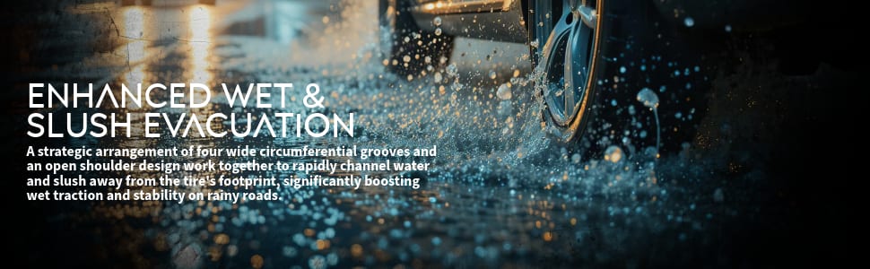 Nexen Roadian HTX2 enhanced water and slush evacuation