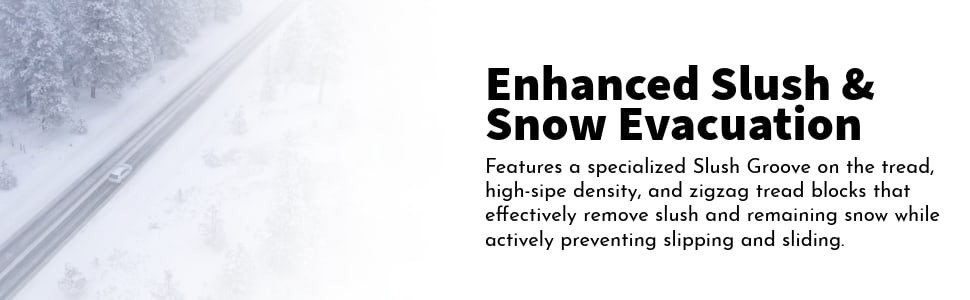 Toyo Celsius II tires Enhanced snow and slush evacuation