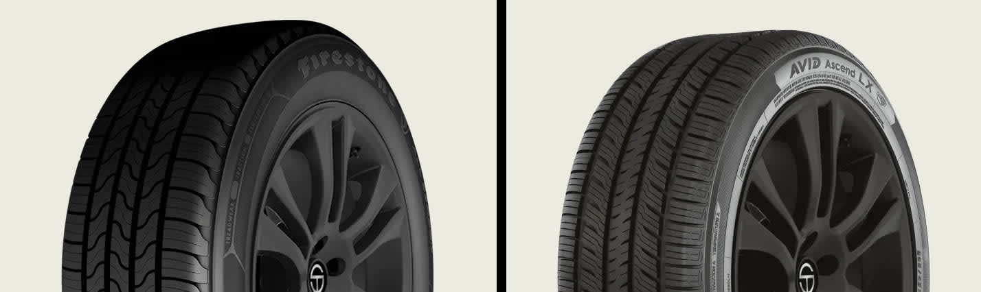 Firestone All Season vs Yokohama Avid Ascend LX tires side-by-side