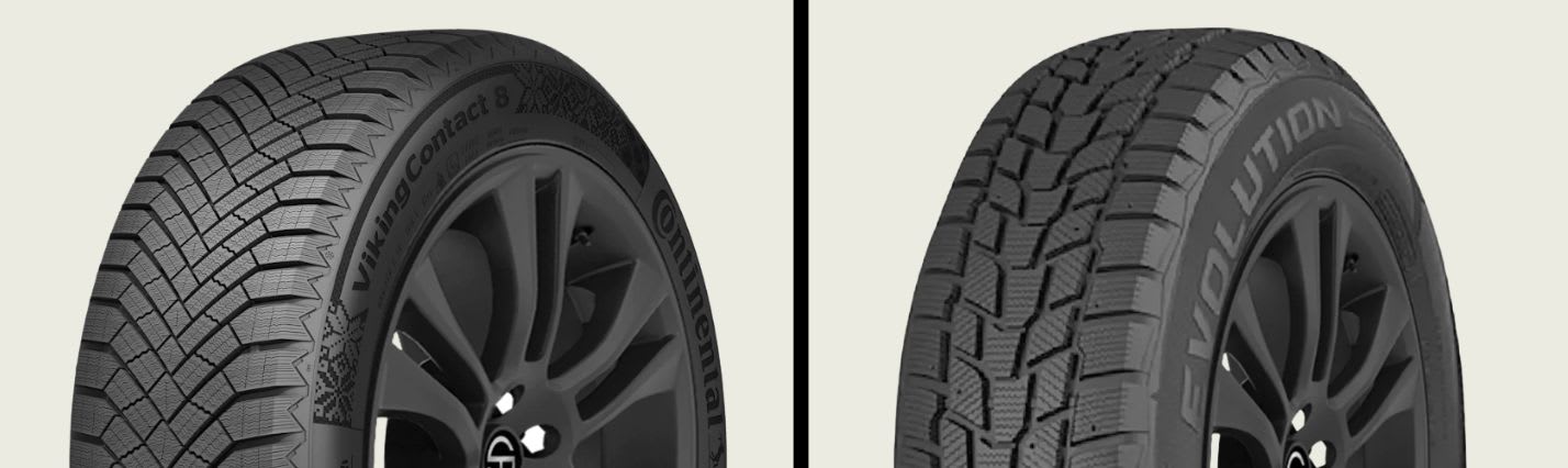 Continental VikingContact 8 vs Cooper Evolution Winter tires