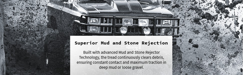 Firestone Destination M/T2 tires Superior mud and stone rejection