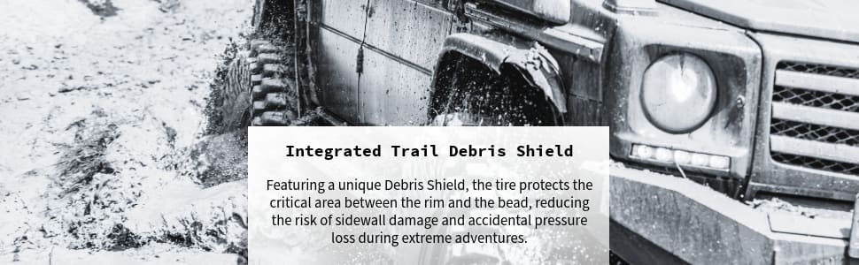 Firestone Destination M/T2 tires Integrated trail debris shield