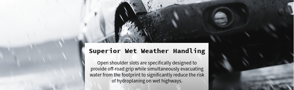 Firestone Destination X/T tires Superior wet handling