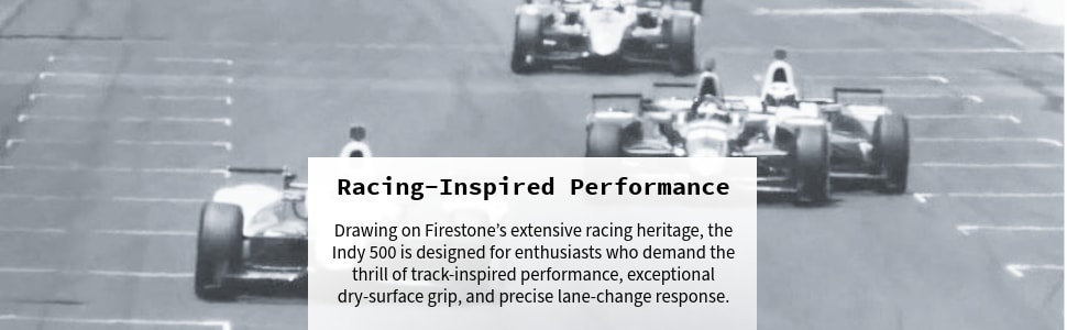 Firestone FireHawk Indy 500 tires Racing inspired performance