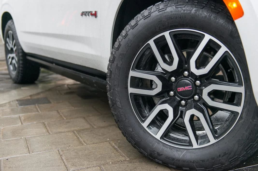 Goodyear Wrangler TrailRunner AT tires on a GMC
