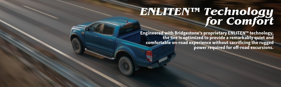 Bridgestone Dueler A/T Ascent tires ENLITEN Technology for comfort