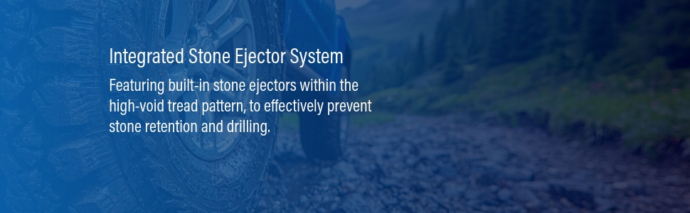 Celimo Prevail M/T tires Integrated Stone Ejector System