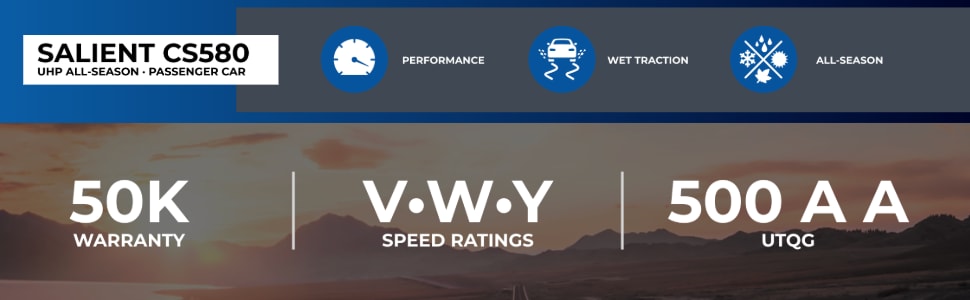 Celimo Salient CS580 tires footer