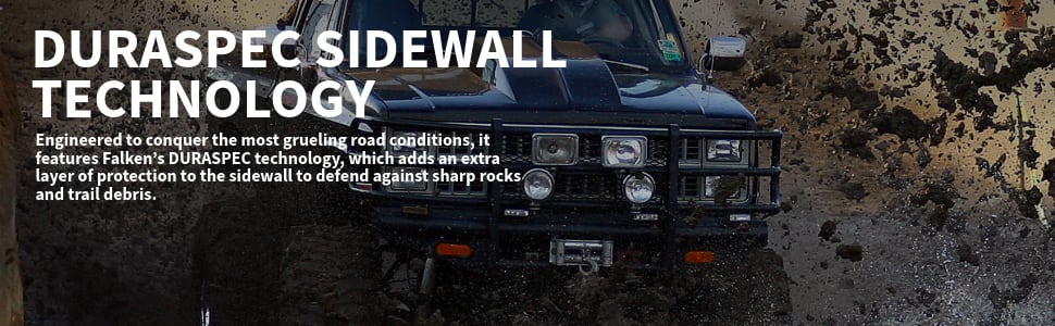 Falken Wildpeak MT01 tires Duraspec sidewall technology